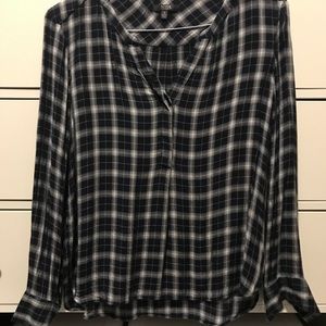 NYDJ Plaid Loose Blouse
